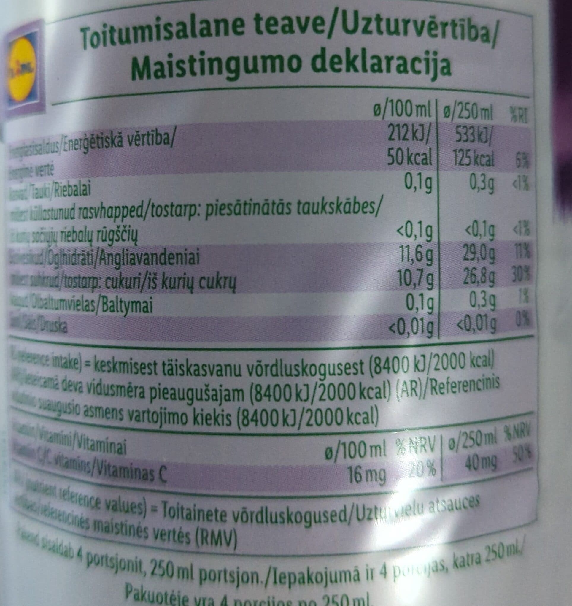 Solevita Įvairių vaisių sultys packshot