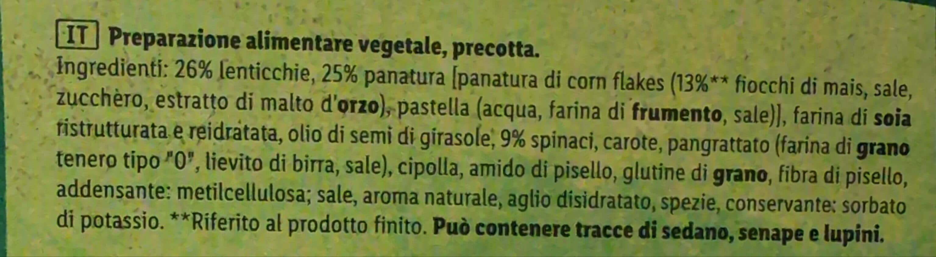 Vemondo Crunchy burger con lenticchie e spinaci packshot