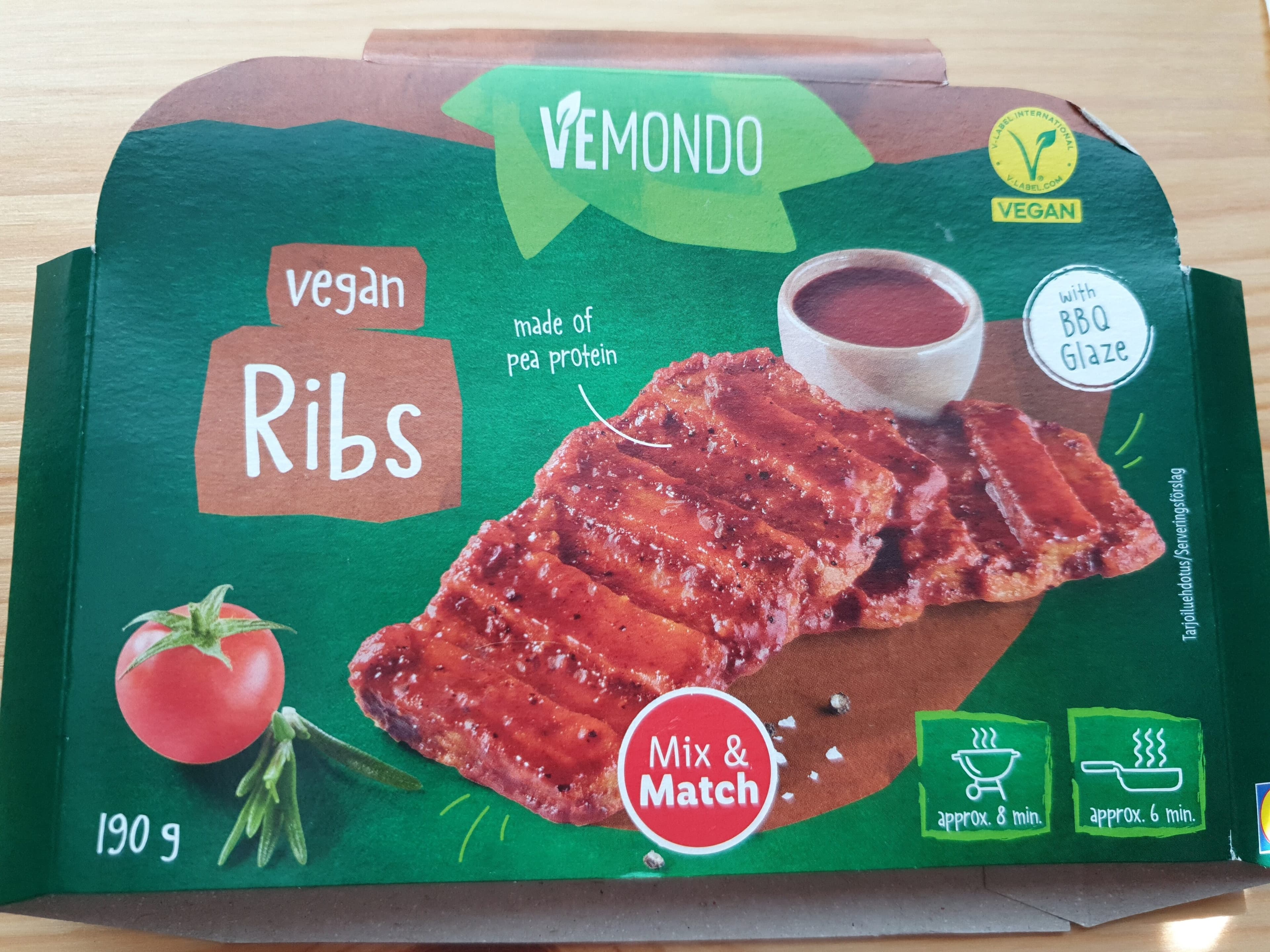 Vemondo Vegan ribs packshot
