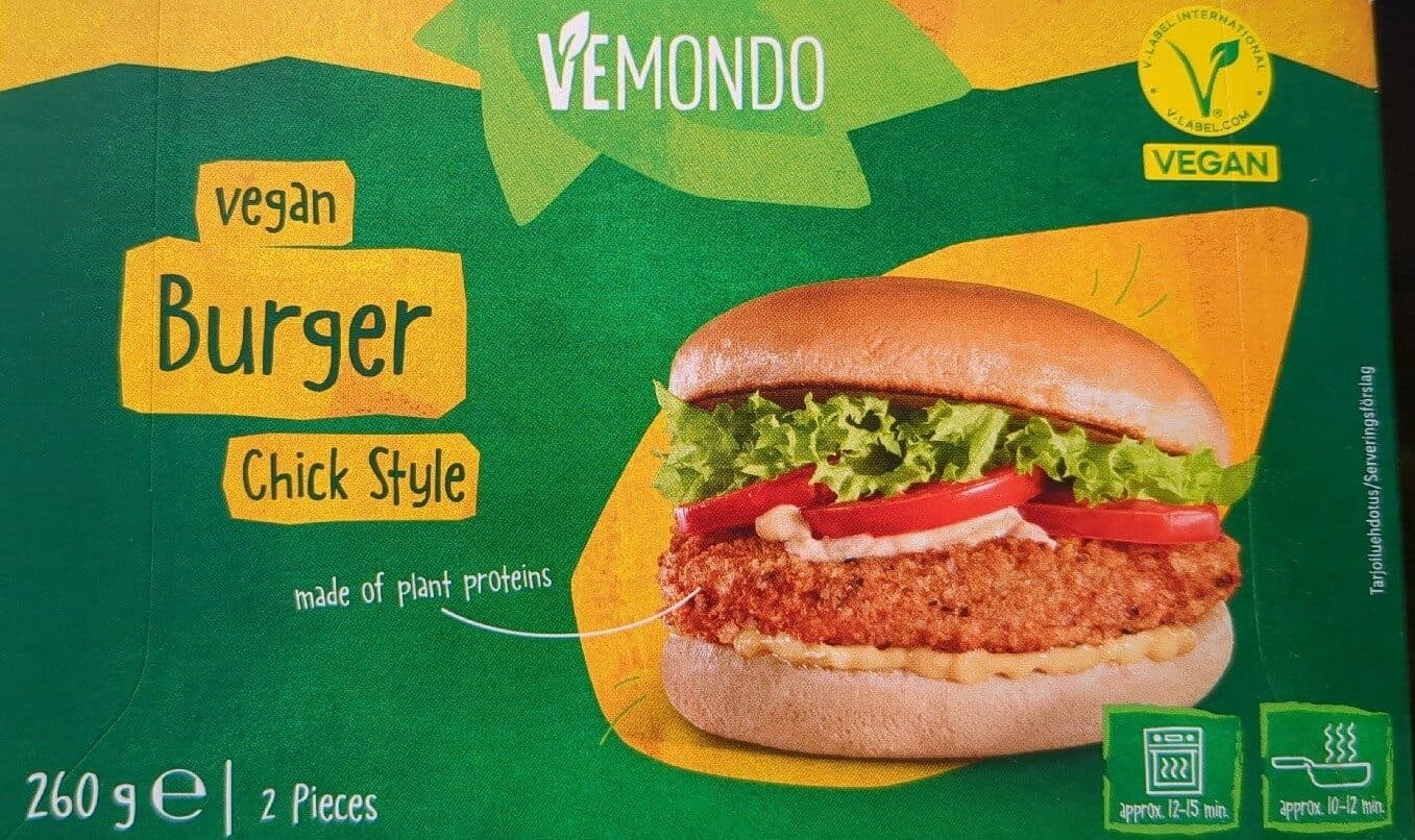 Vemondo Vegan Burger Chick Style packshot