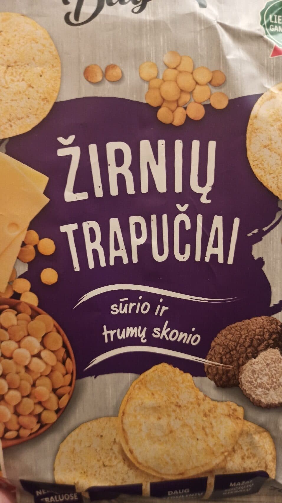 Snack Day Žirnių Trapučiai Sūrio Ir Trumų Skonio packshot
