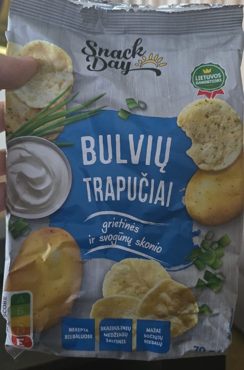 Snack Day Bulvių Trapučiai Giretinės Ir Svogūnų Skonio packshot