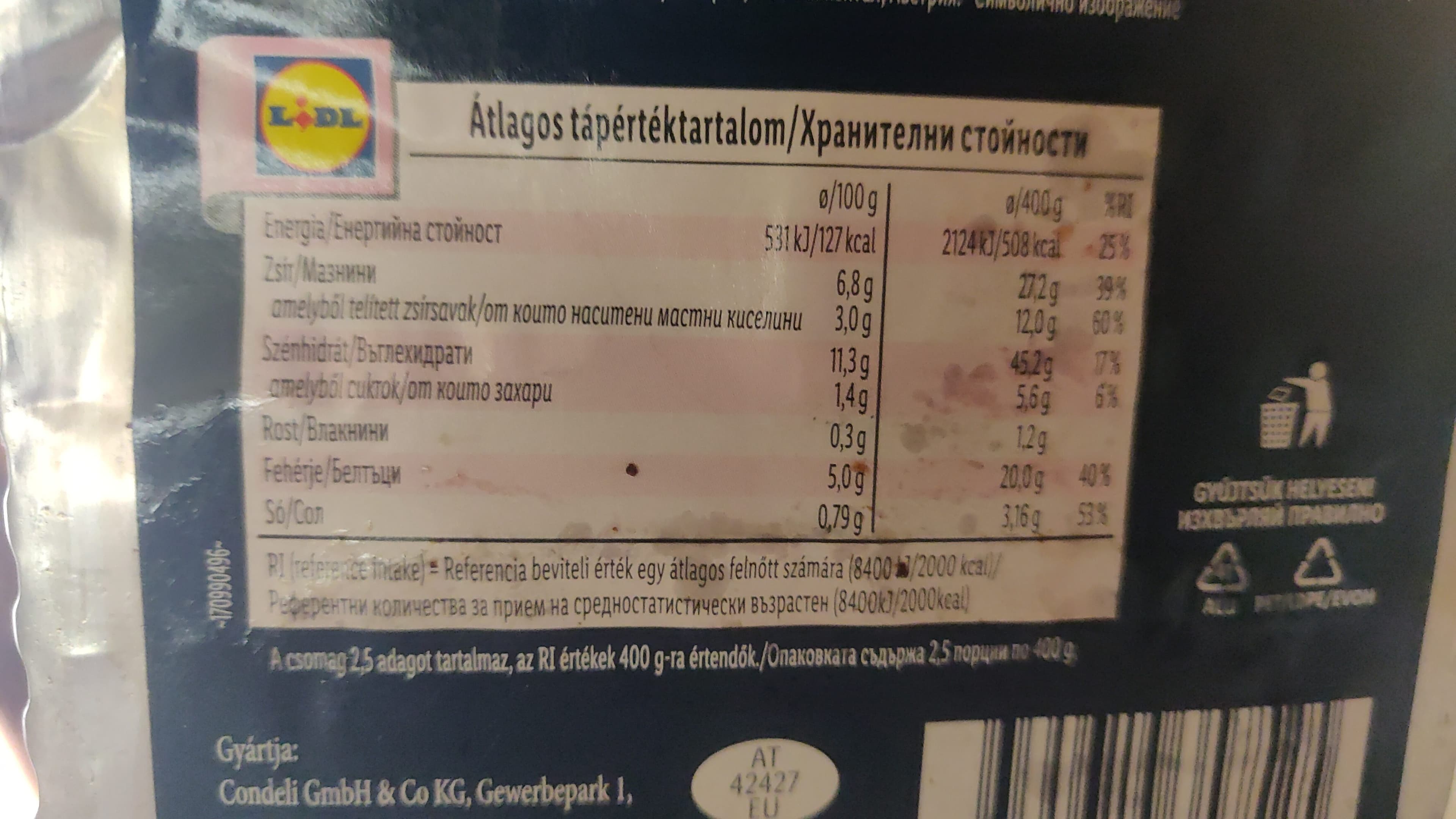 Lidl Lasagne Carbonara packshot