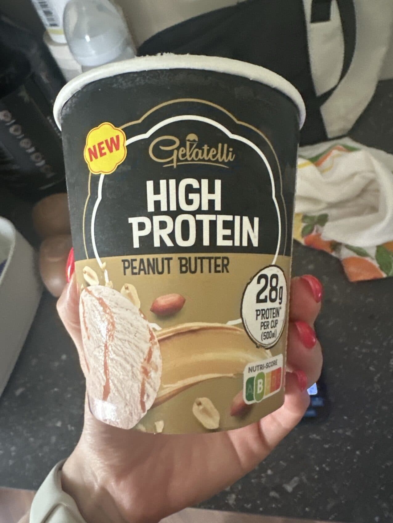 Gelatelli High Protein Peanut butter ice cream packshot