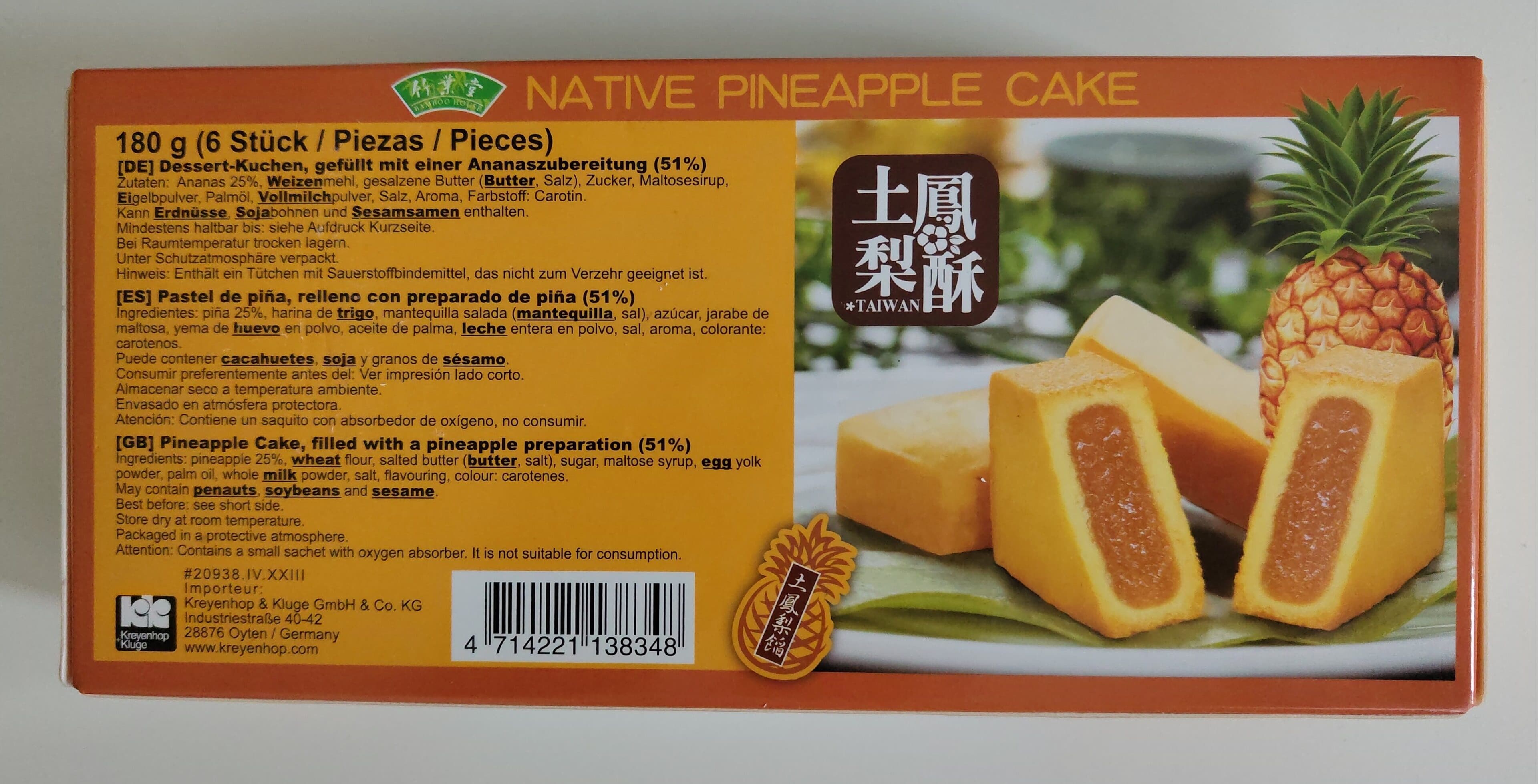 Taiwan famos Ananas kuchen packshot