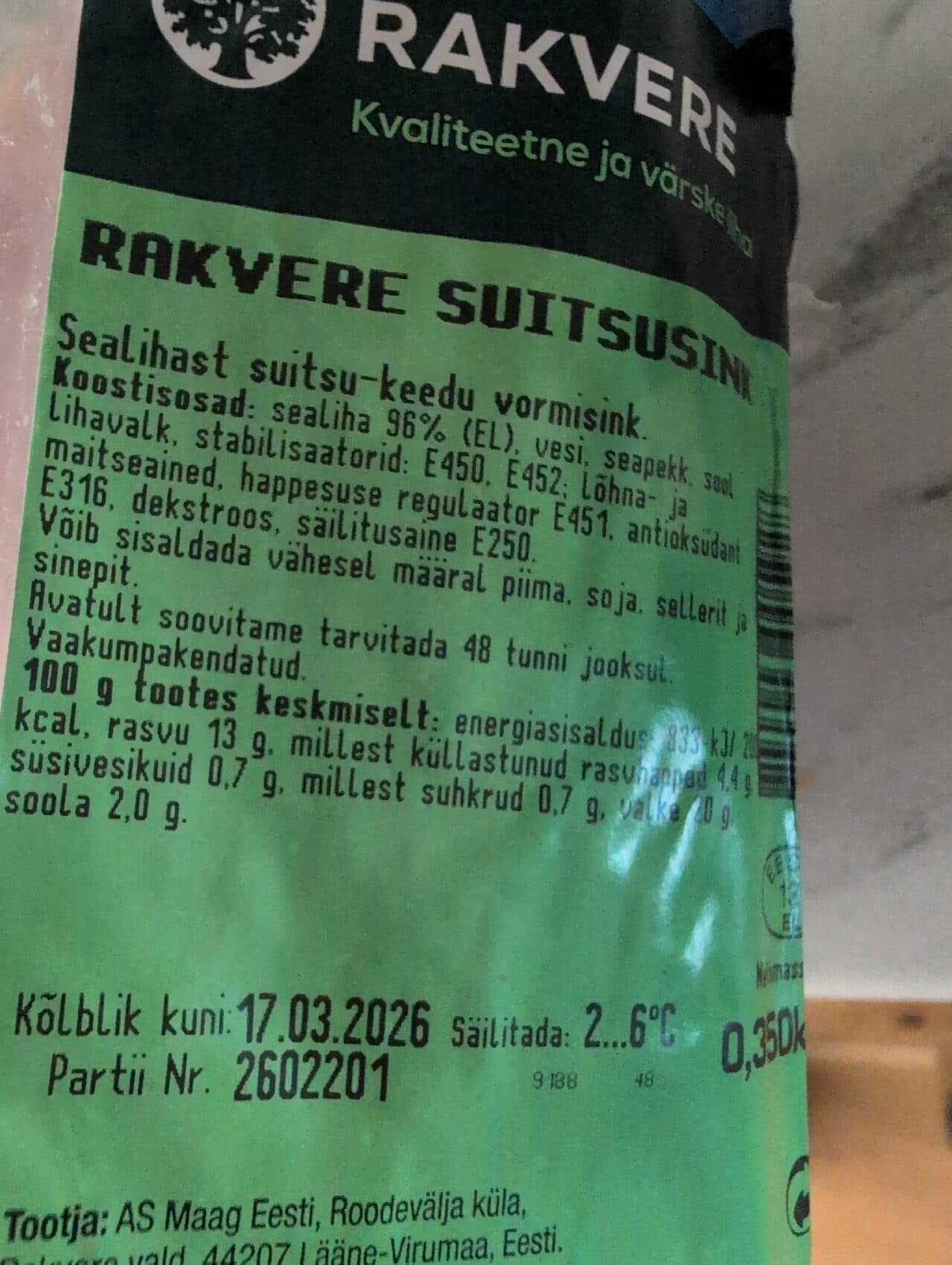 Rakvere Rakvere Suitusink packshot