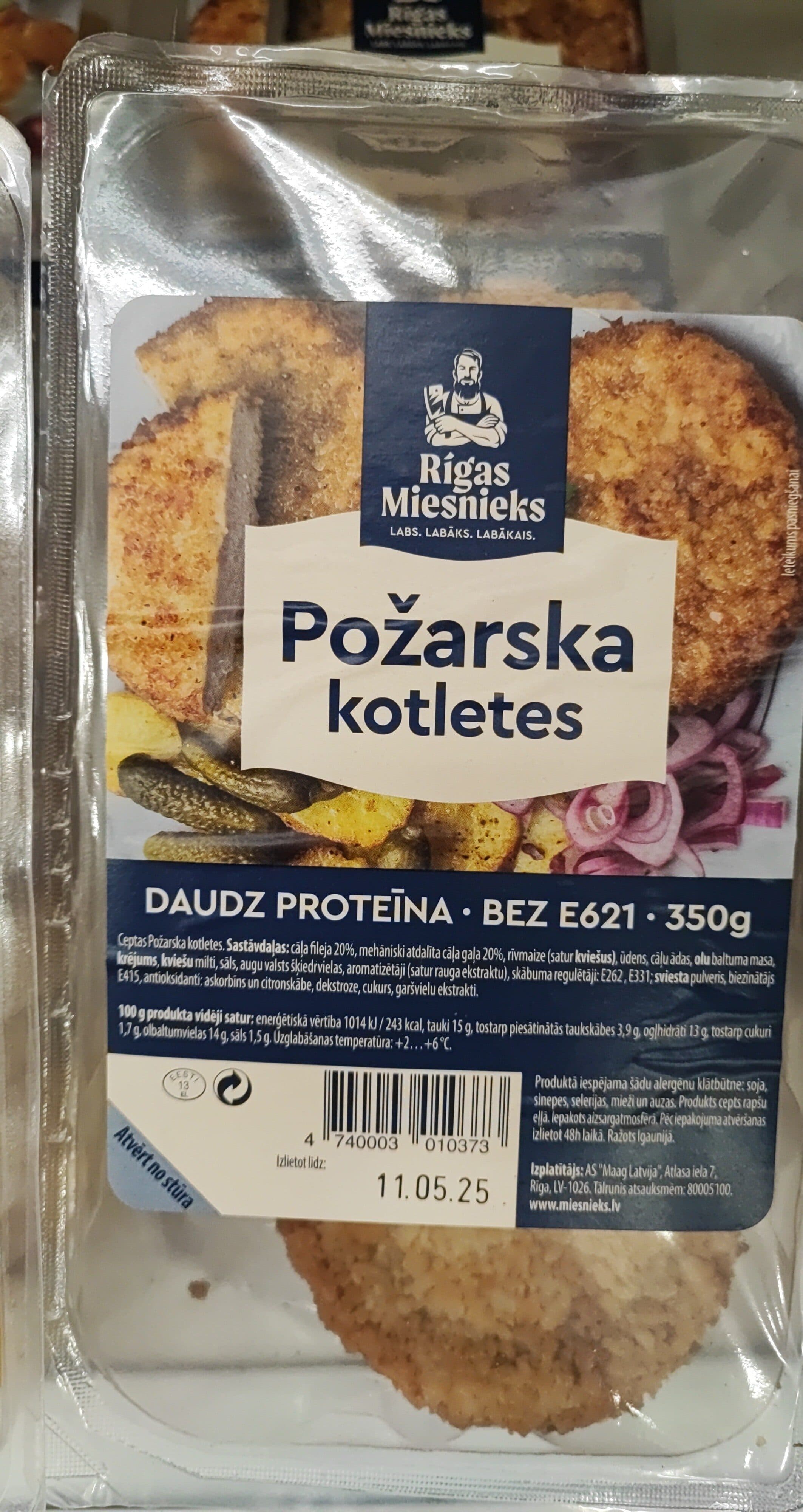 Rīgas Miesnieks kotletes Požarska packshot