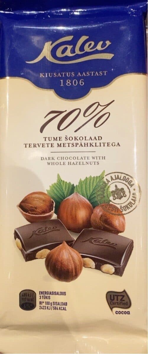 Chocolat noir aux amandes packshot