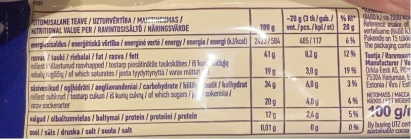 Open Food Facts Chocolat noir aux amandes packshot