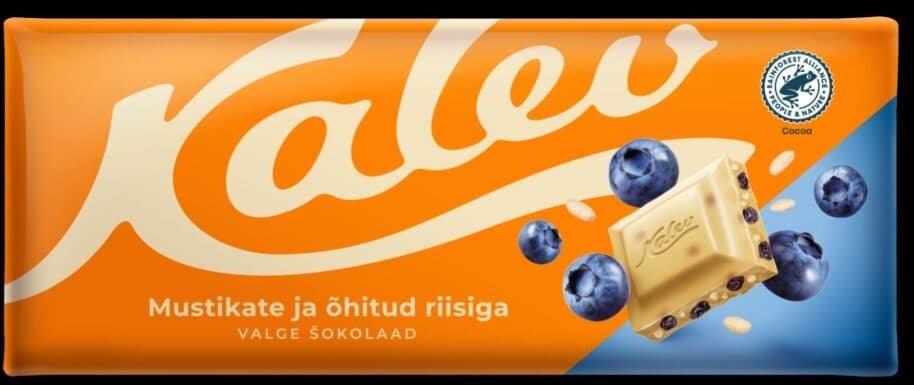 Kalev Valge šokolaad mustika ja õhitud riisiga packshot