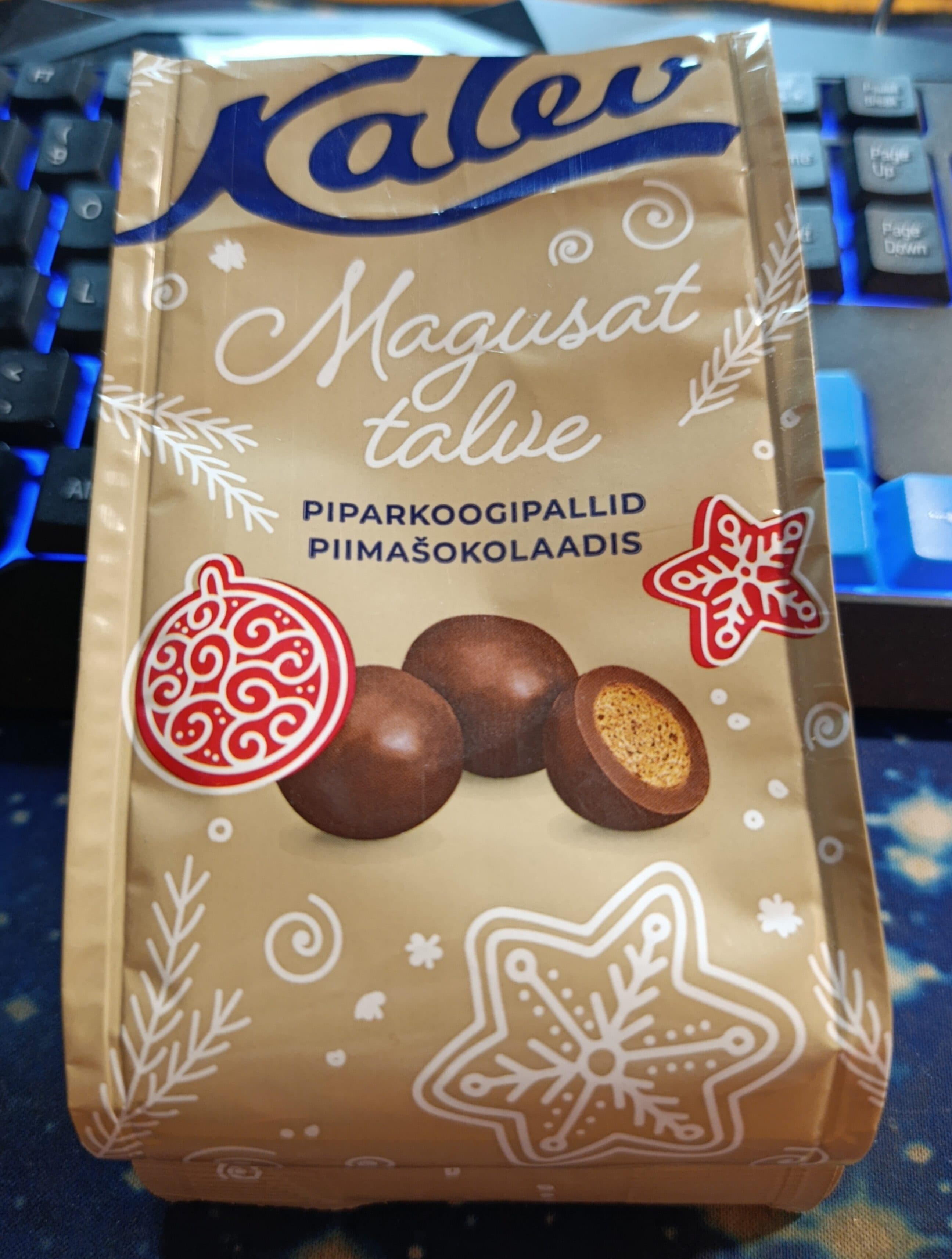 Kalev Piparkoogipallid piimašokolaadis packshot