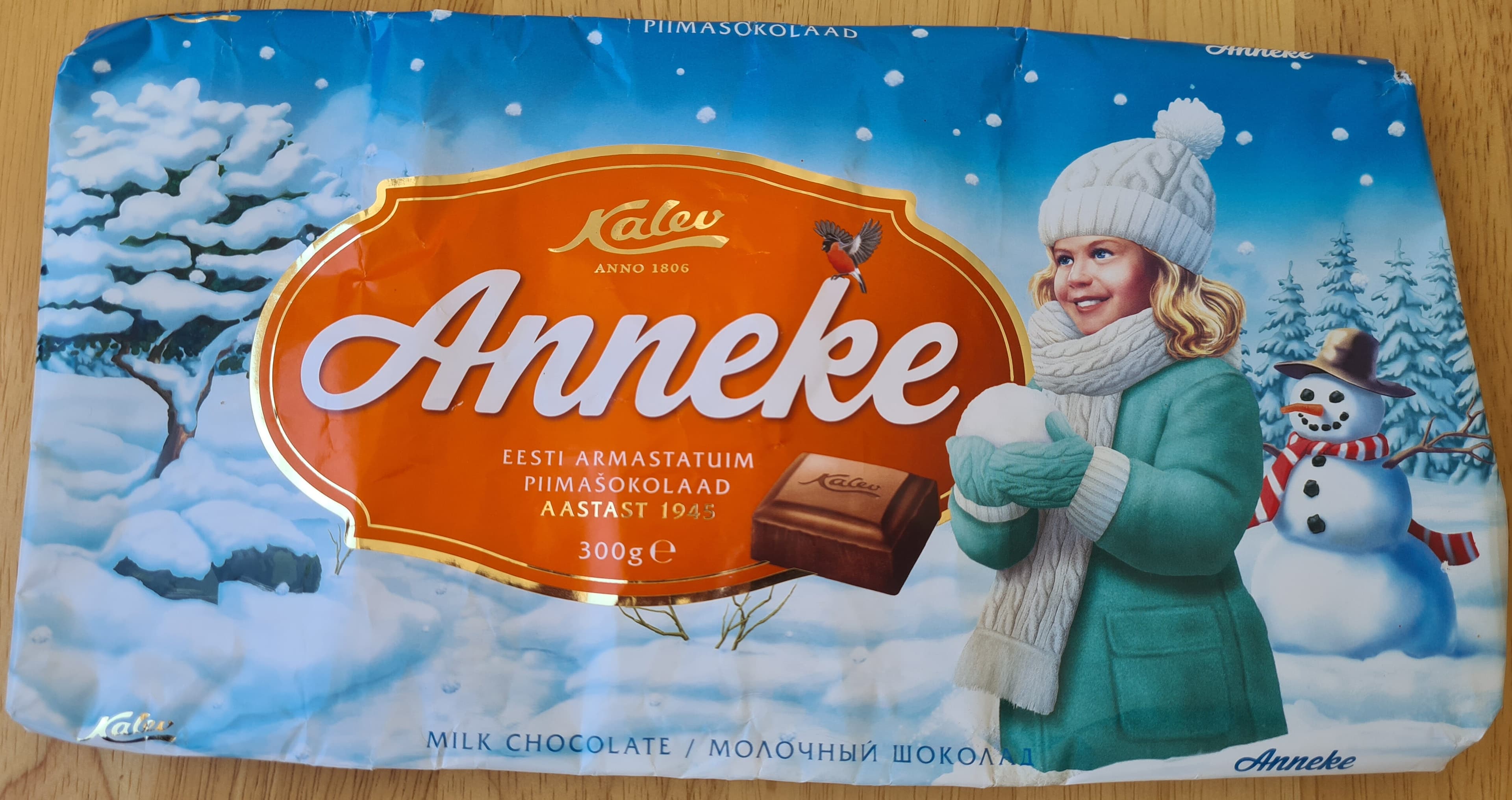 Orkla Eesti AS Anneke milk chocolate packshot