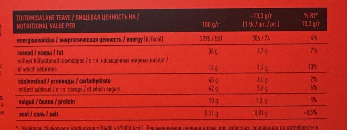 Kalev Maiuspala Pralineekommid packshot