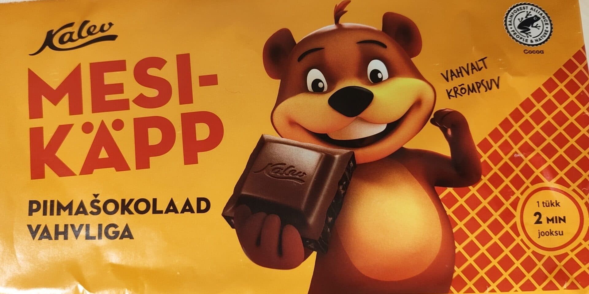 Kalev Mesikäpp milk chocolate with wafer packshot