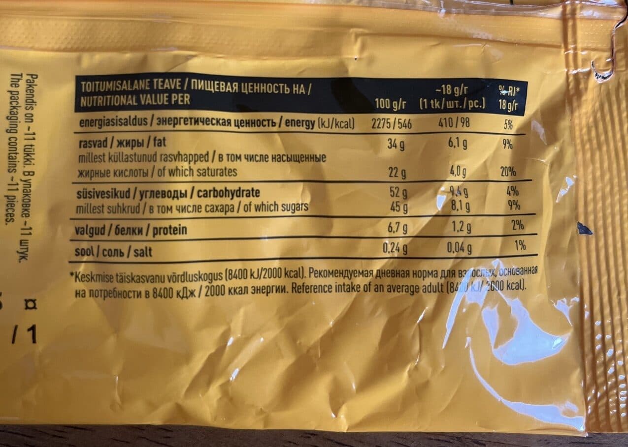 Kalev Mesikäpp Kakaobatoonike Šokolaadis packshot