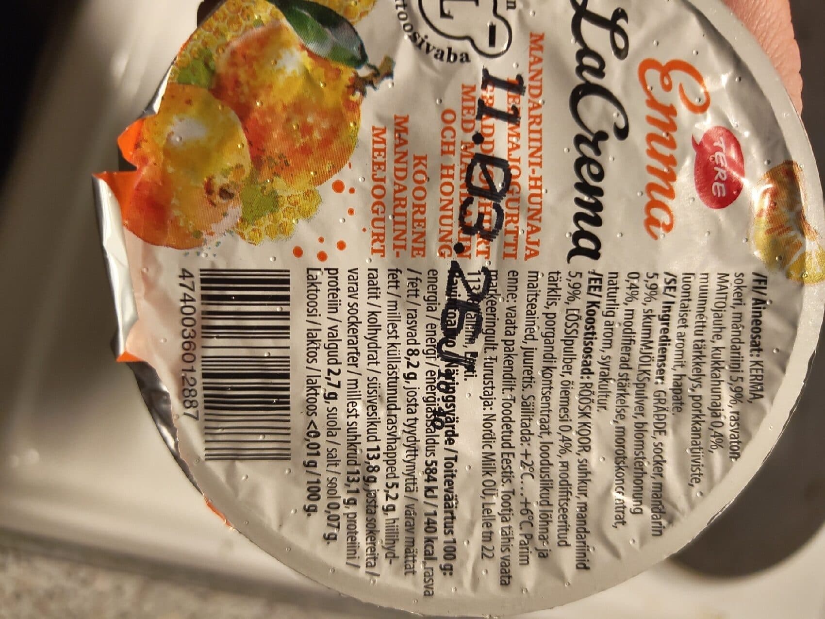 La Crema La crema mandariini packshot