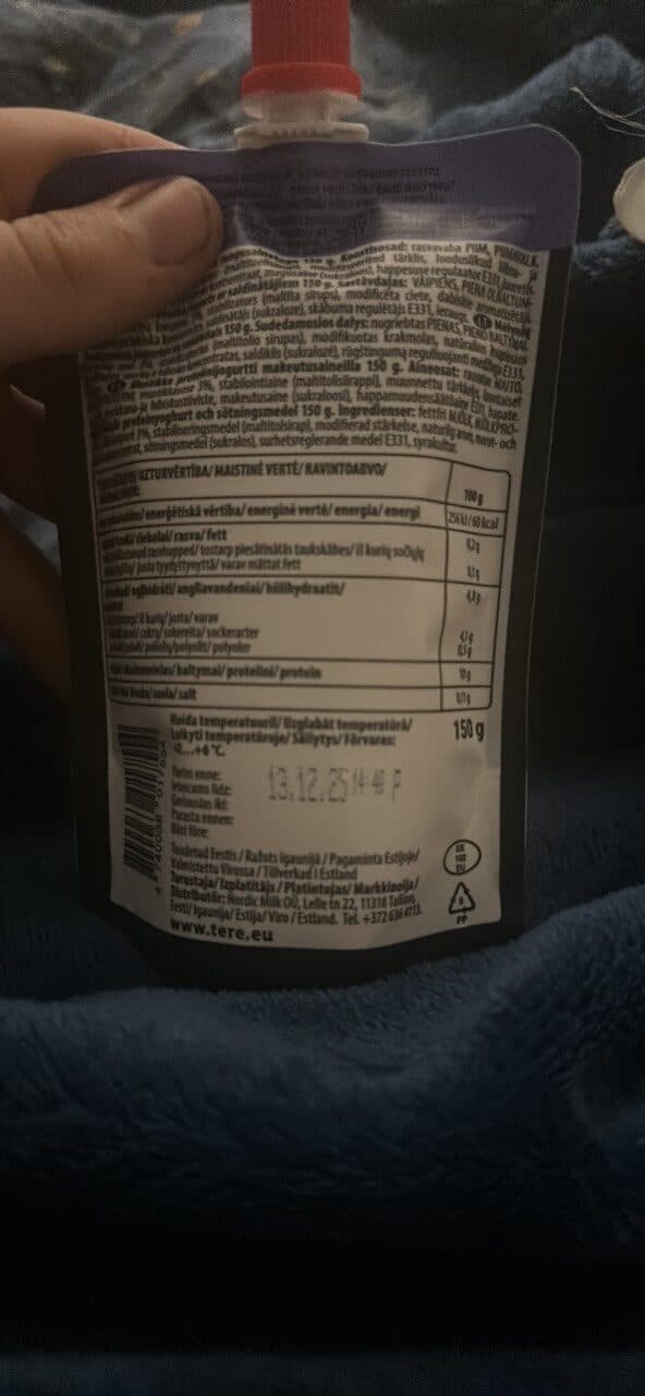 Tere BLUEBERRY + PROTEIN YOGURT packshot