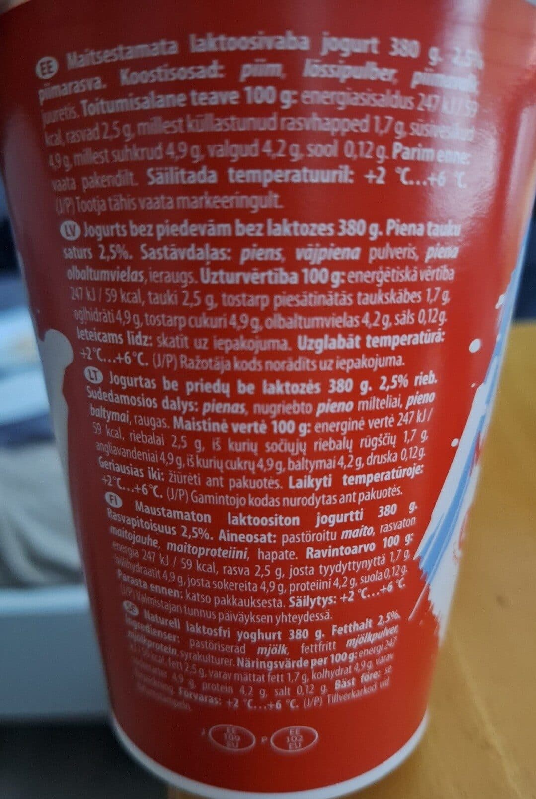 TERE Maitsestamata jogurt packshot