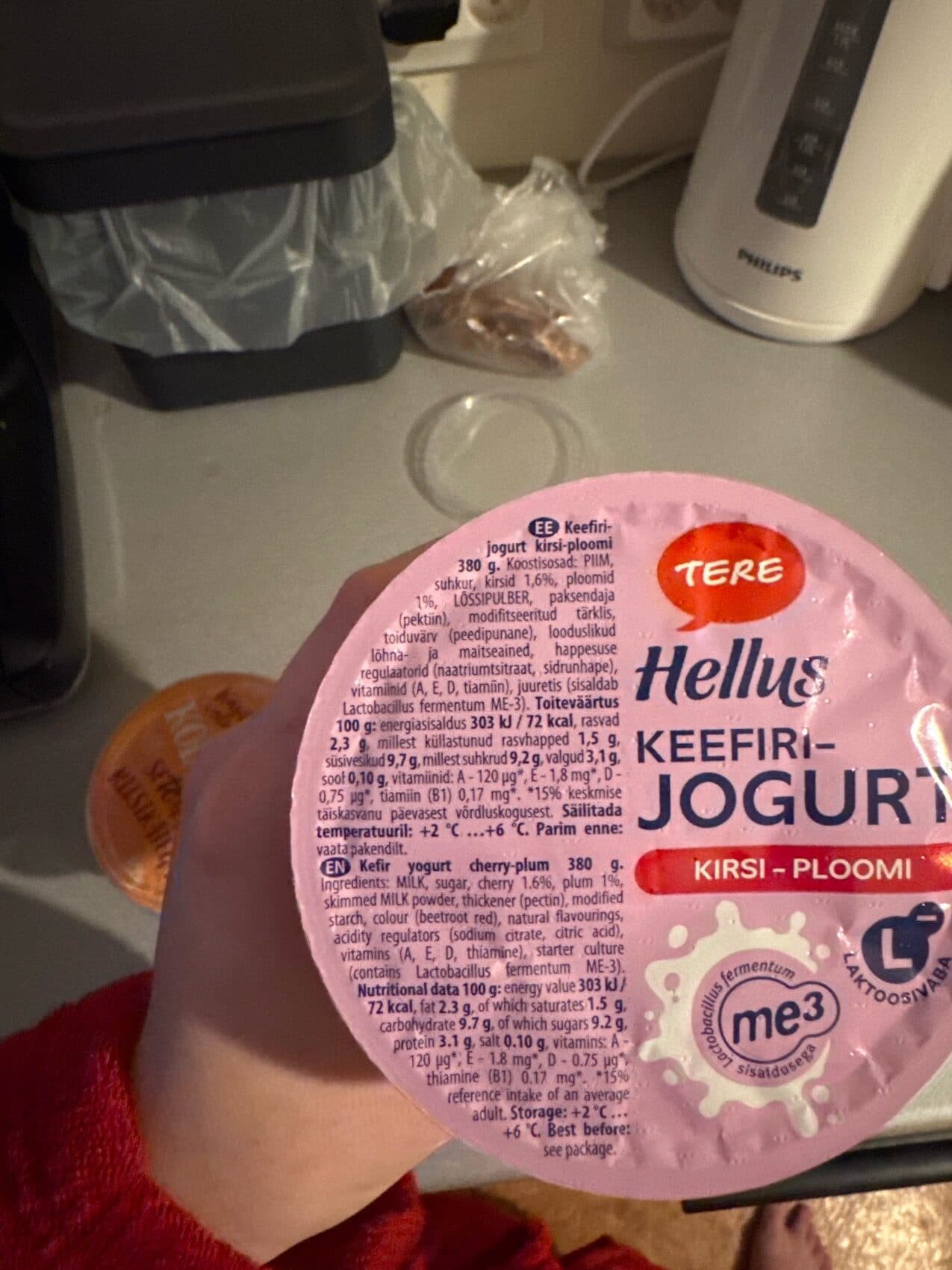 Tere Keefirijogurt Kirsi-Ploomi packshot