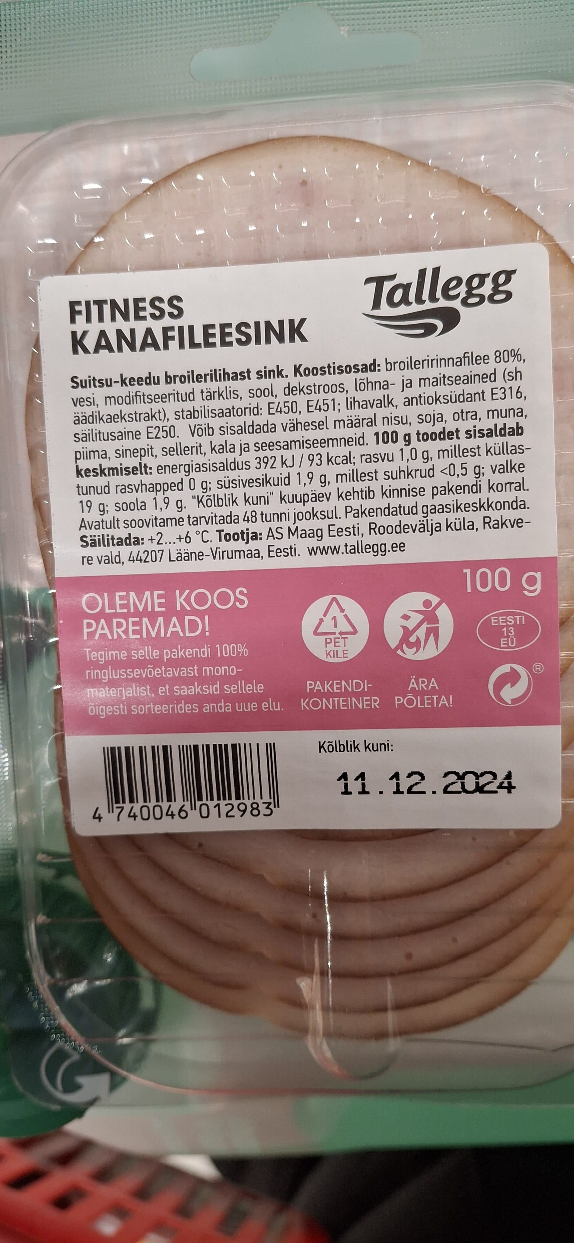 Tallegg Fitness kanafileesink packshot