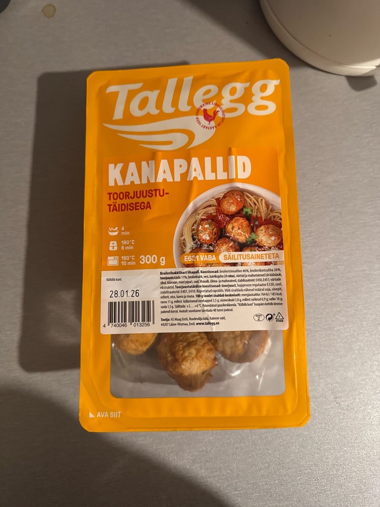 Tallegg Kanapallid Toorjuustuga packshot