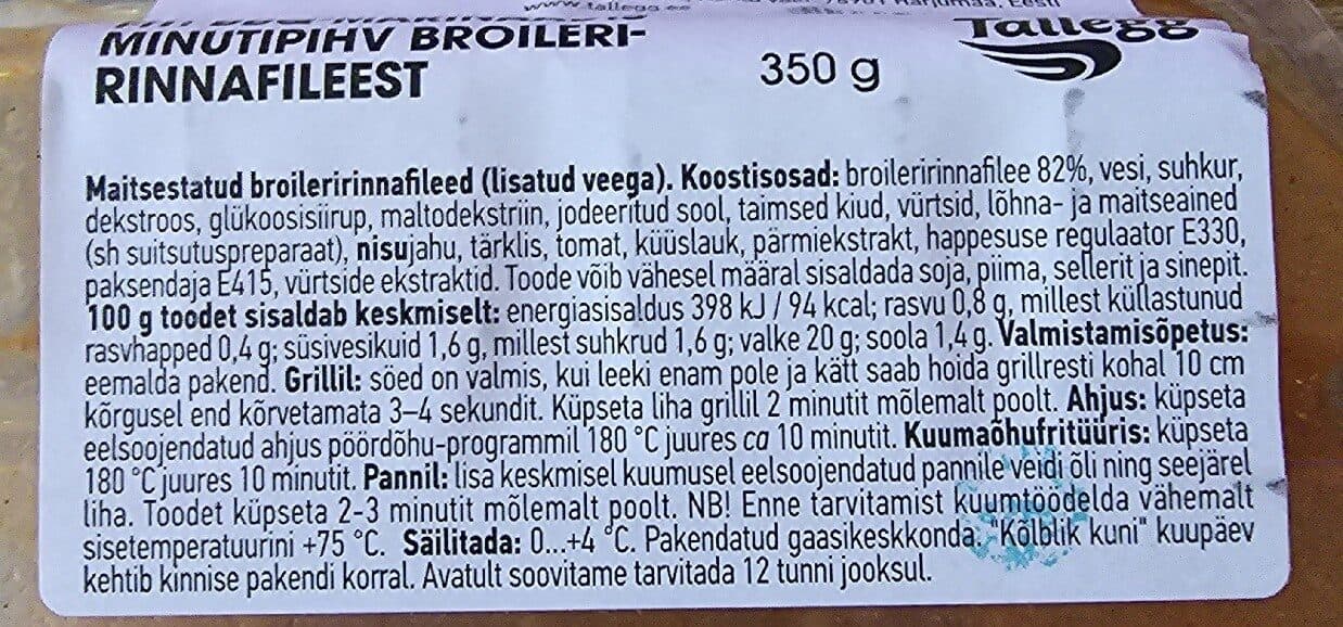 Tallegg Broileririnnafilee minutipihv bbq packshot