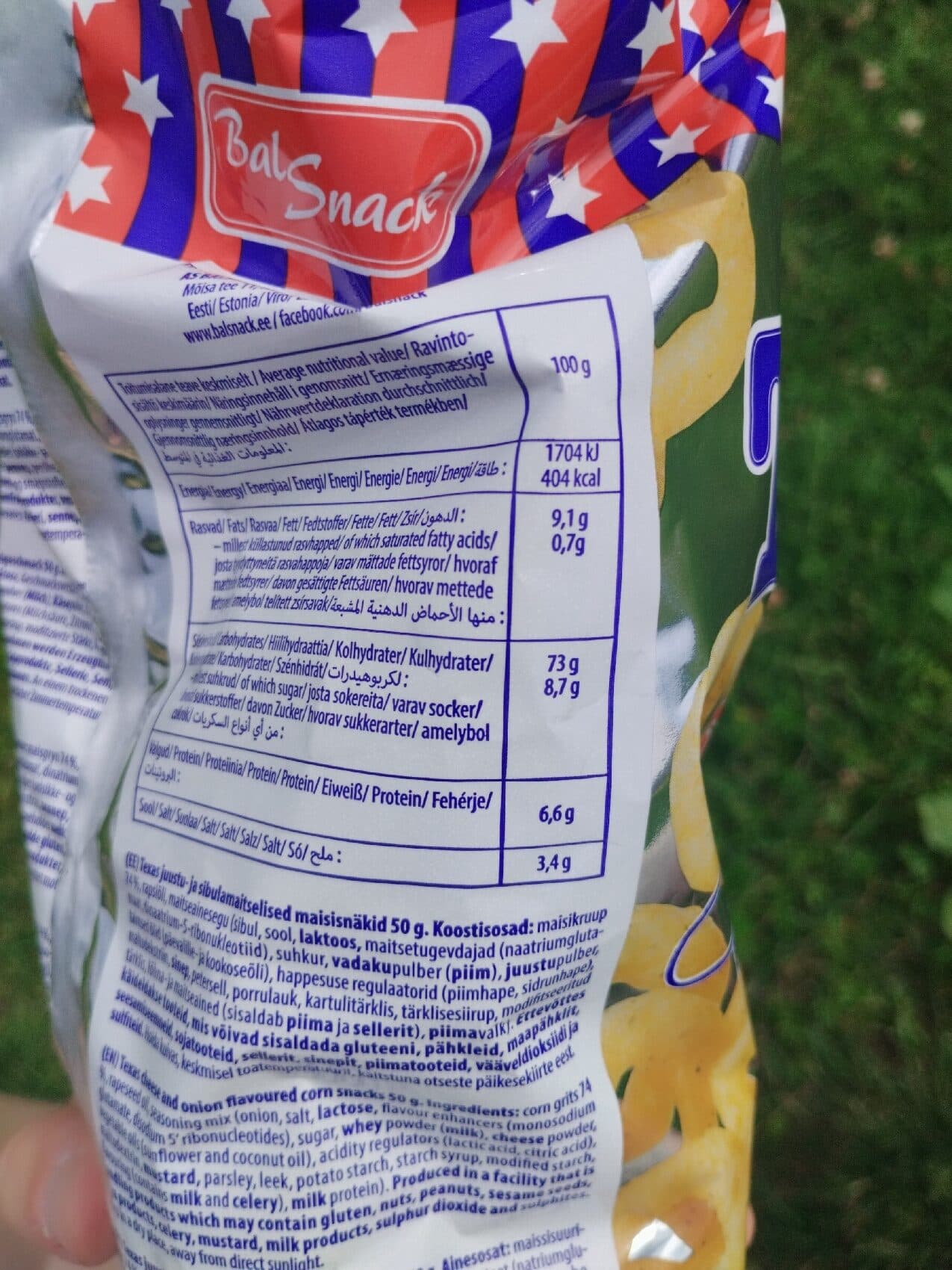 Balsnack Texas Cheese And Onion Snacks packshot