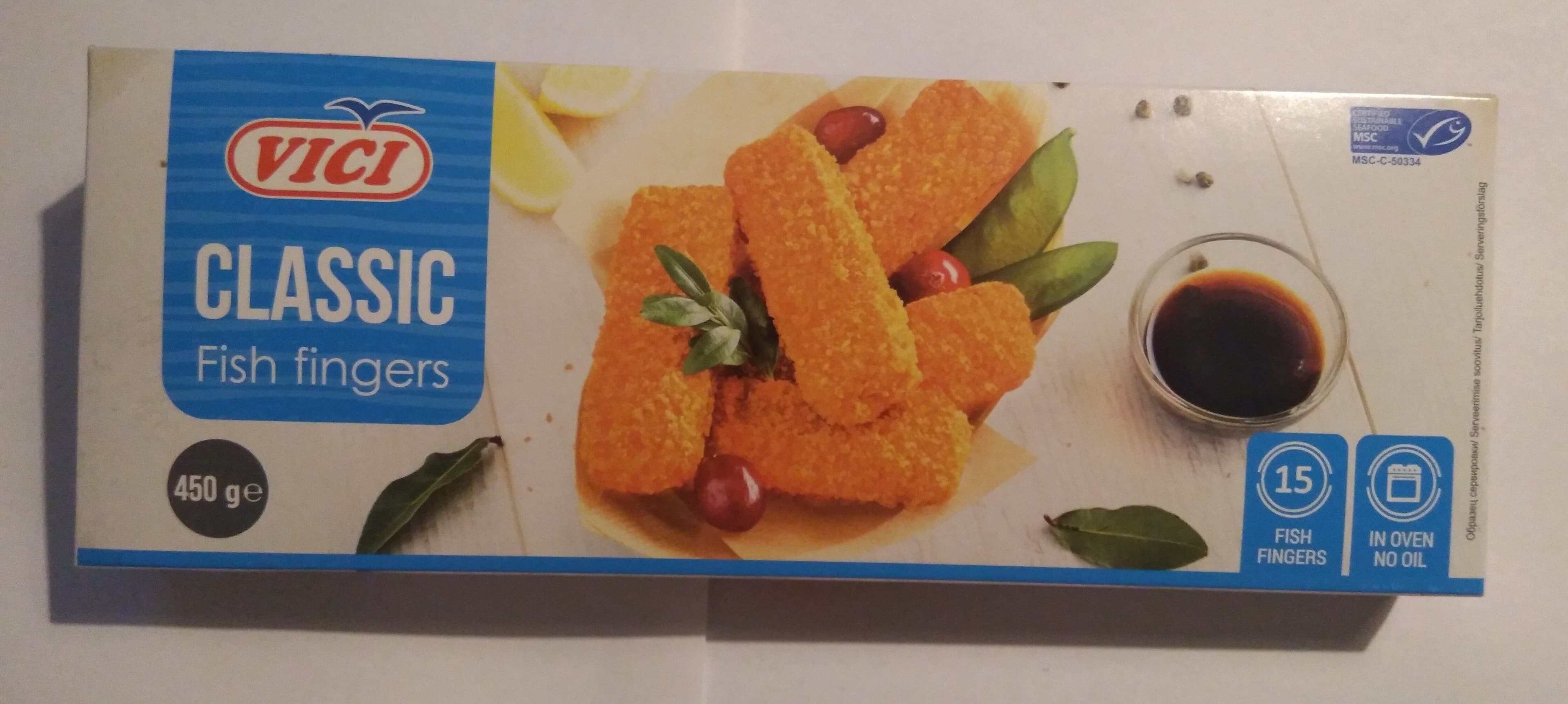 Viči Classic Fish fingers packshot