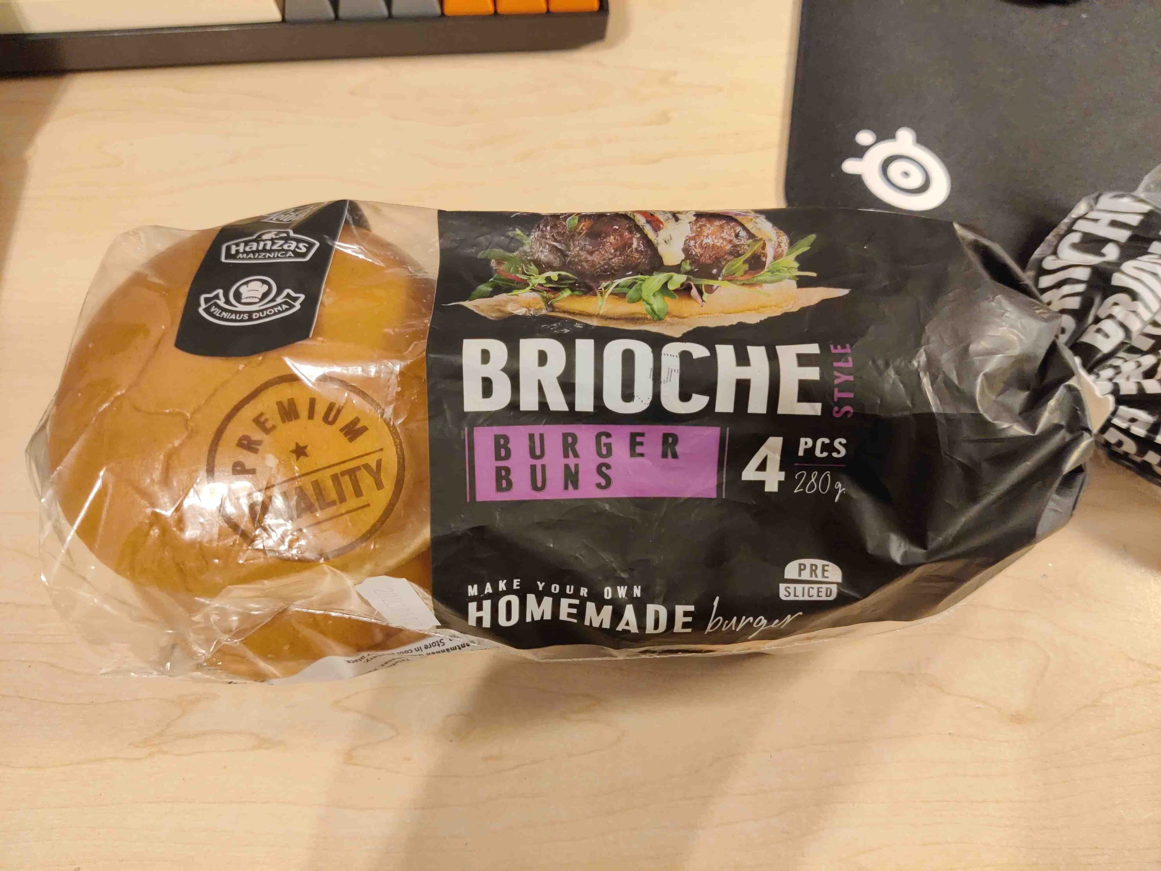 Vilniaus duona Brioche burger buns packshot