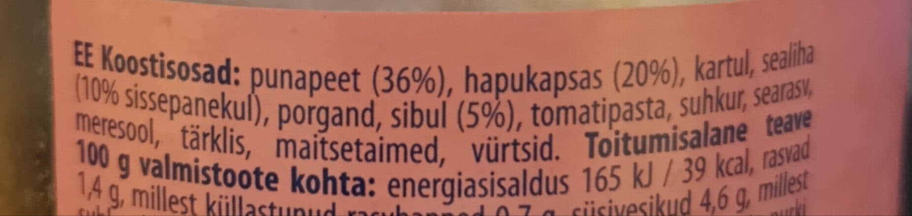 Salvest Hapukapsa Borš Sealihaga packshot