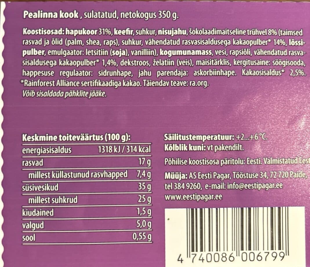 Eesti pagar Pealinna Kook packshot
