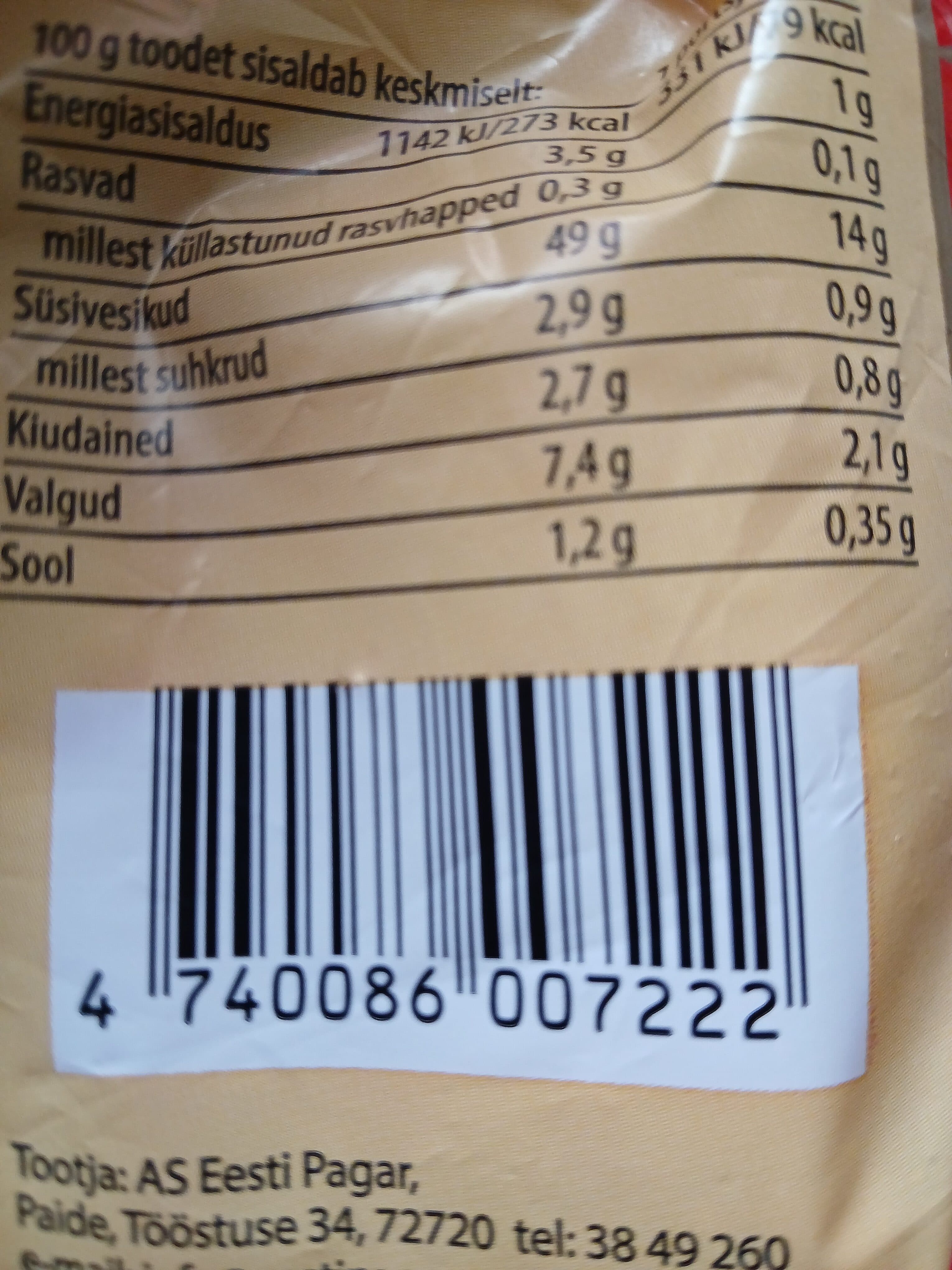 Eesti Pagar RÖSTSAI packshot
