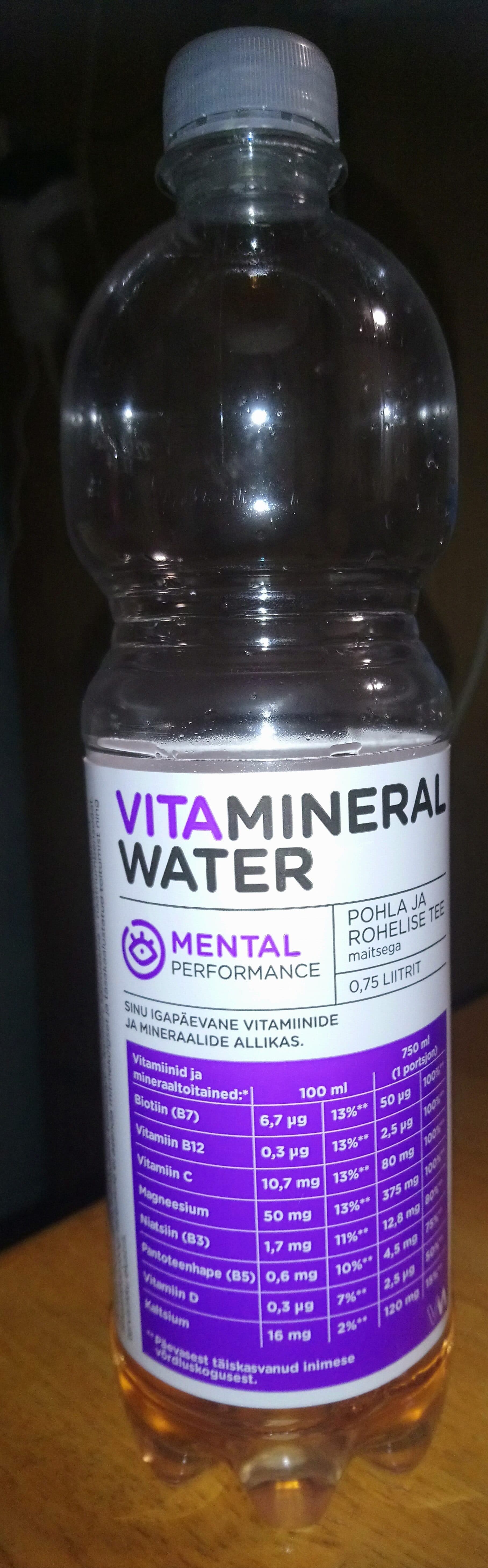 Vitamineral water Mental performance packshot
