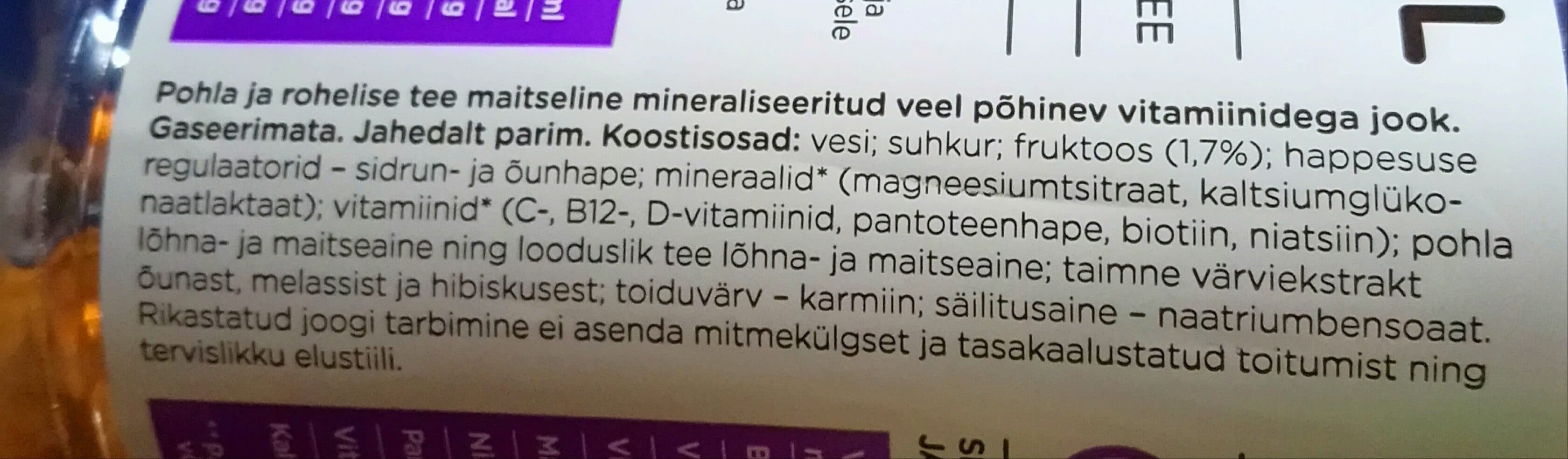 Vitamineral water Mental performance packshot