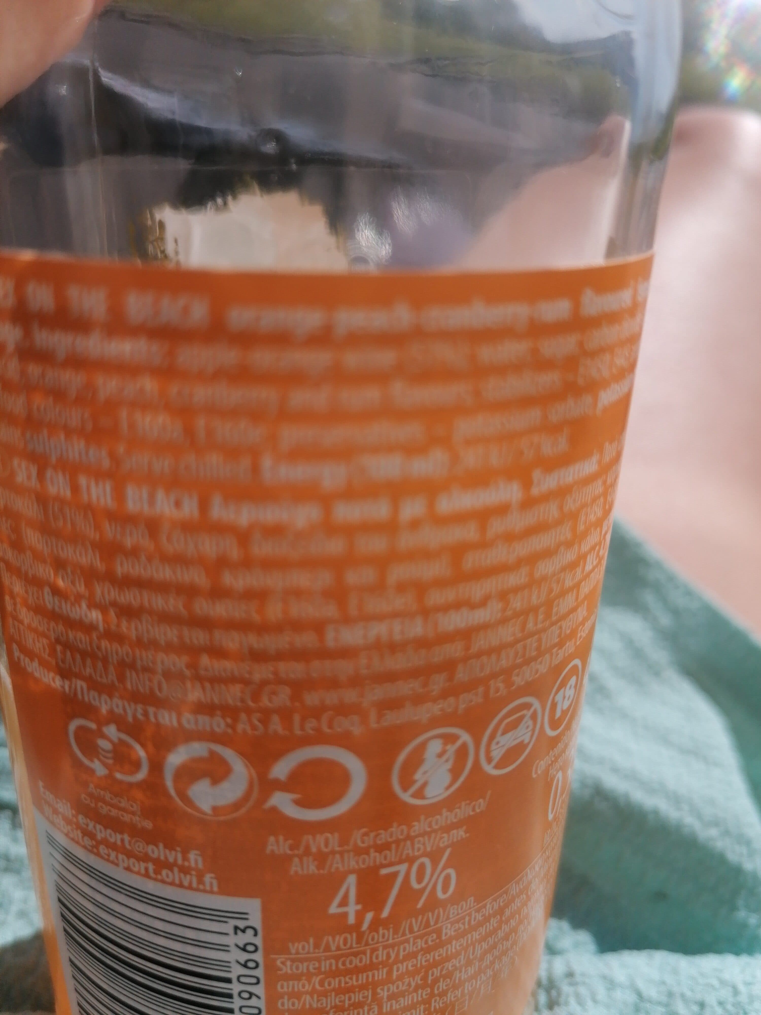 Open Food Facts Sex on the beach packshot