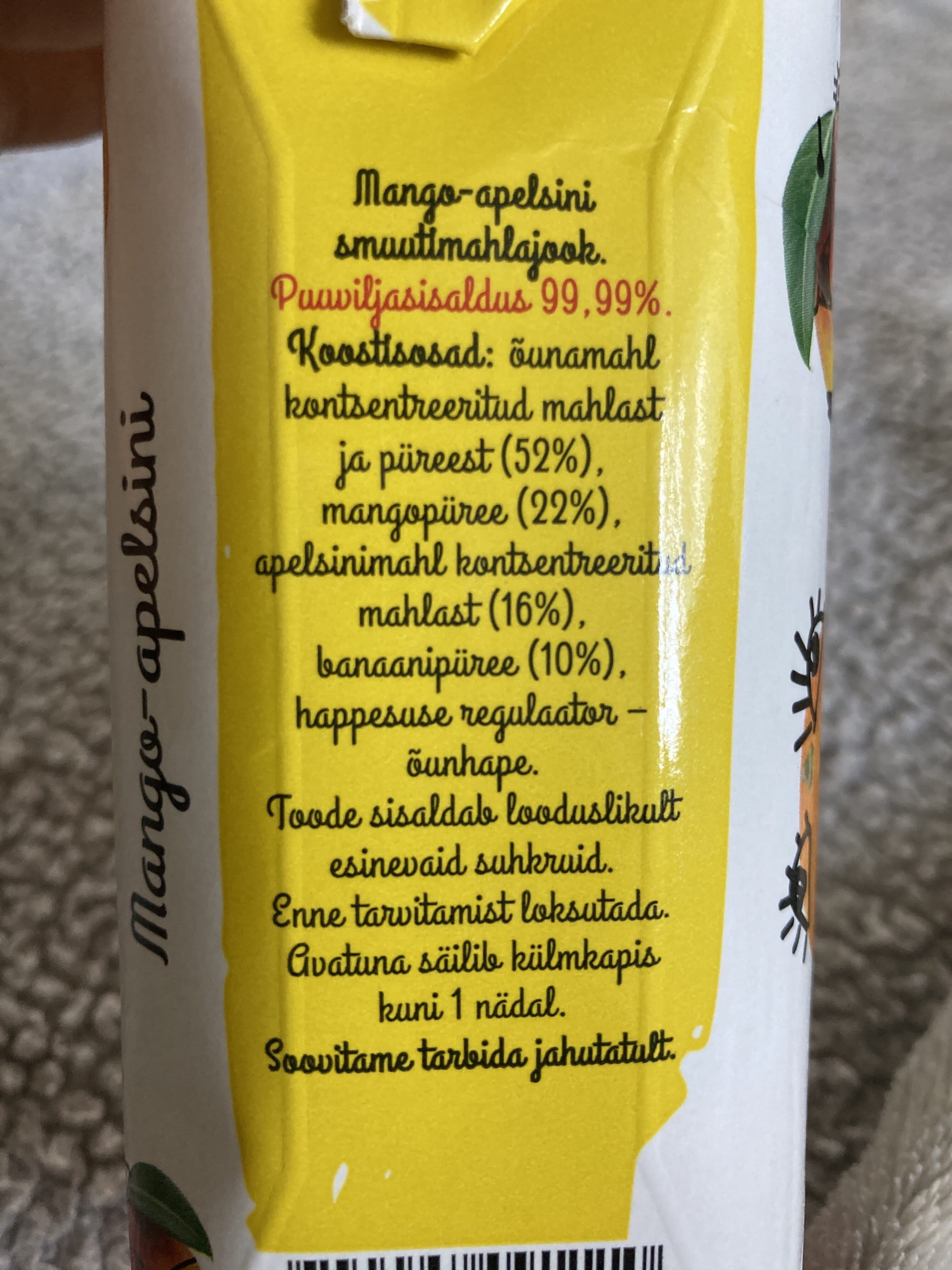 Aura mango-apelsini smuuti packshot