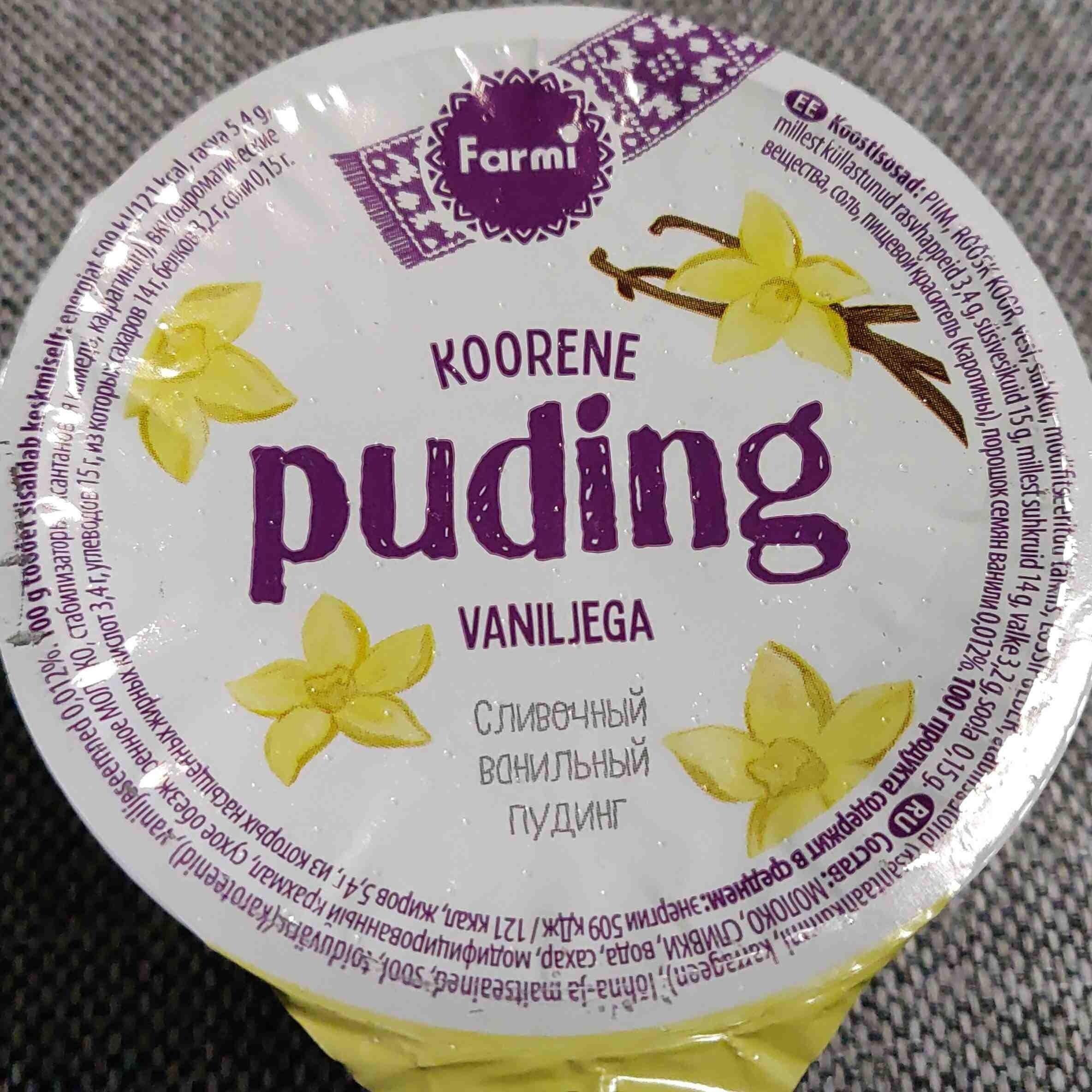 Farmi Koorene pudding vaniljega packshot