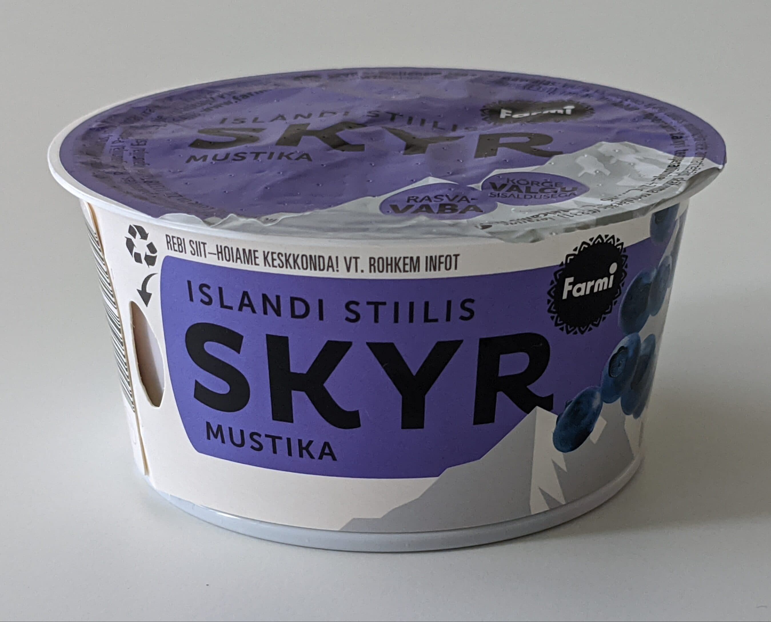 Fazer Islandi stiilis Skyr mustikatega packshot