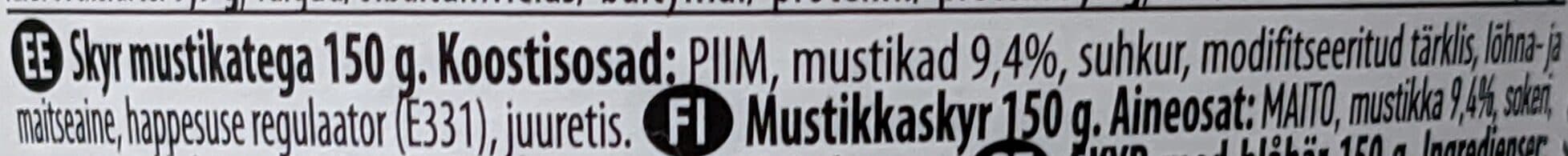 Fazer Islandi stiilis Skyr mustikatega packshot