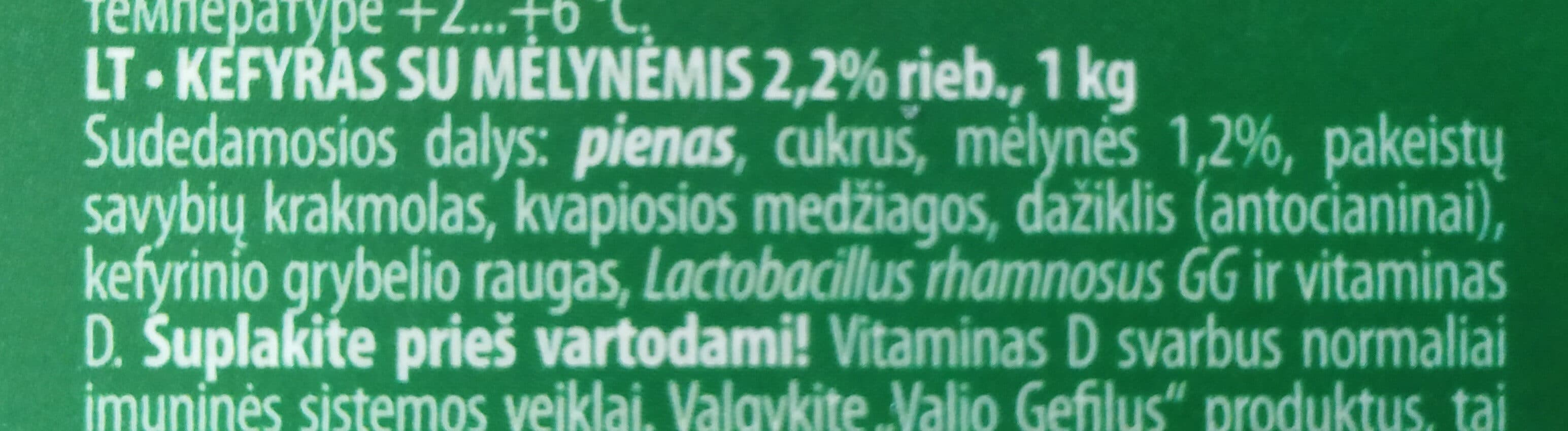 Valio Gefilus Kefyras su mėlynėmis packshot
