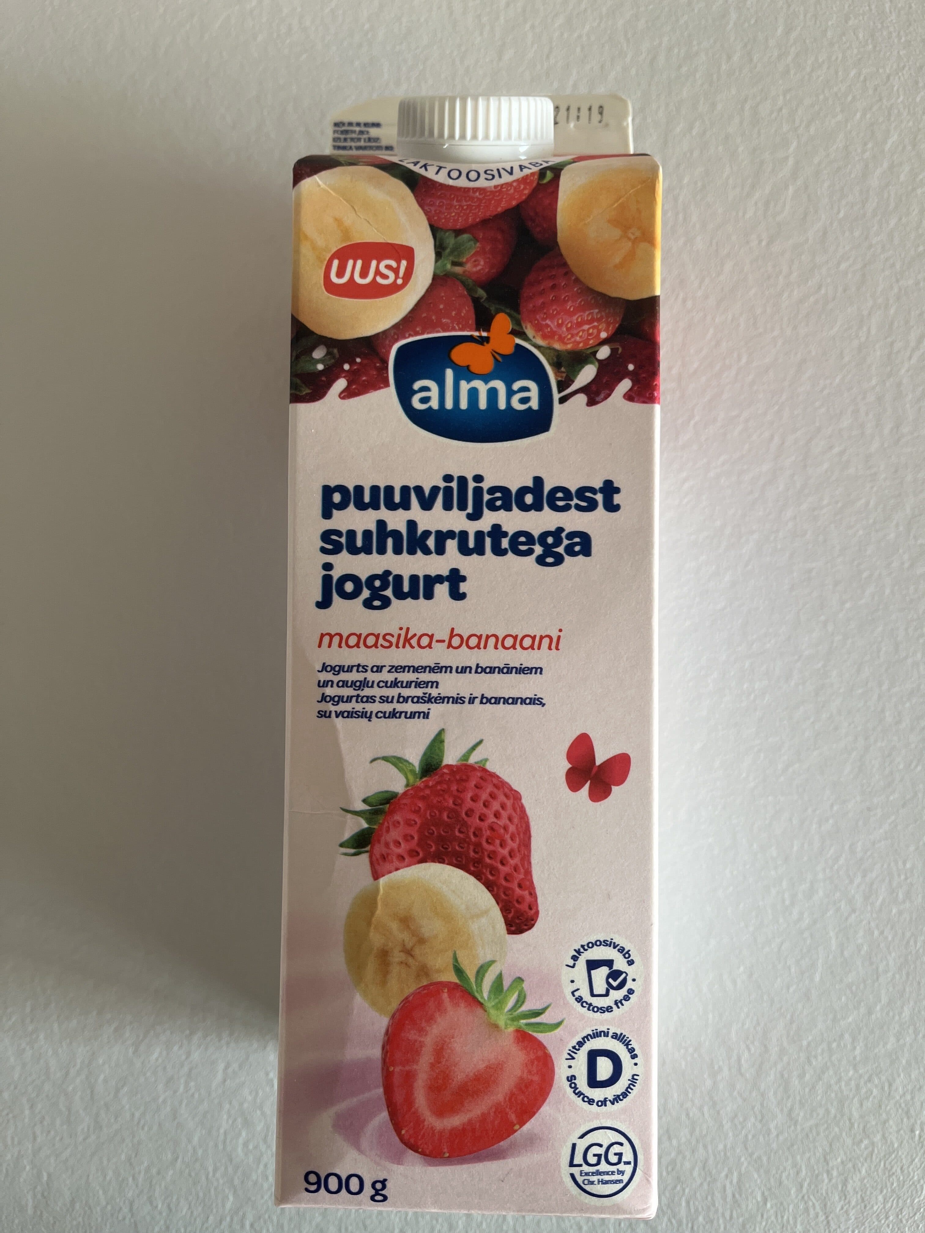 alma Puuviljadest suhkrutega jogurt laktoosivaba packshot