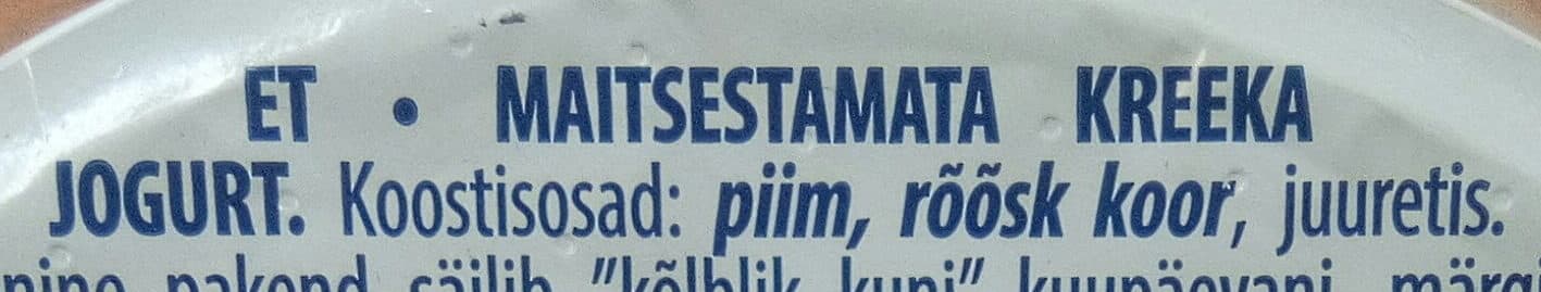 alma Kreeka jogurt naturalais packshot