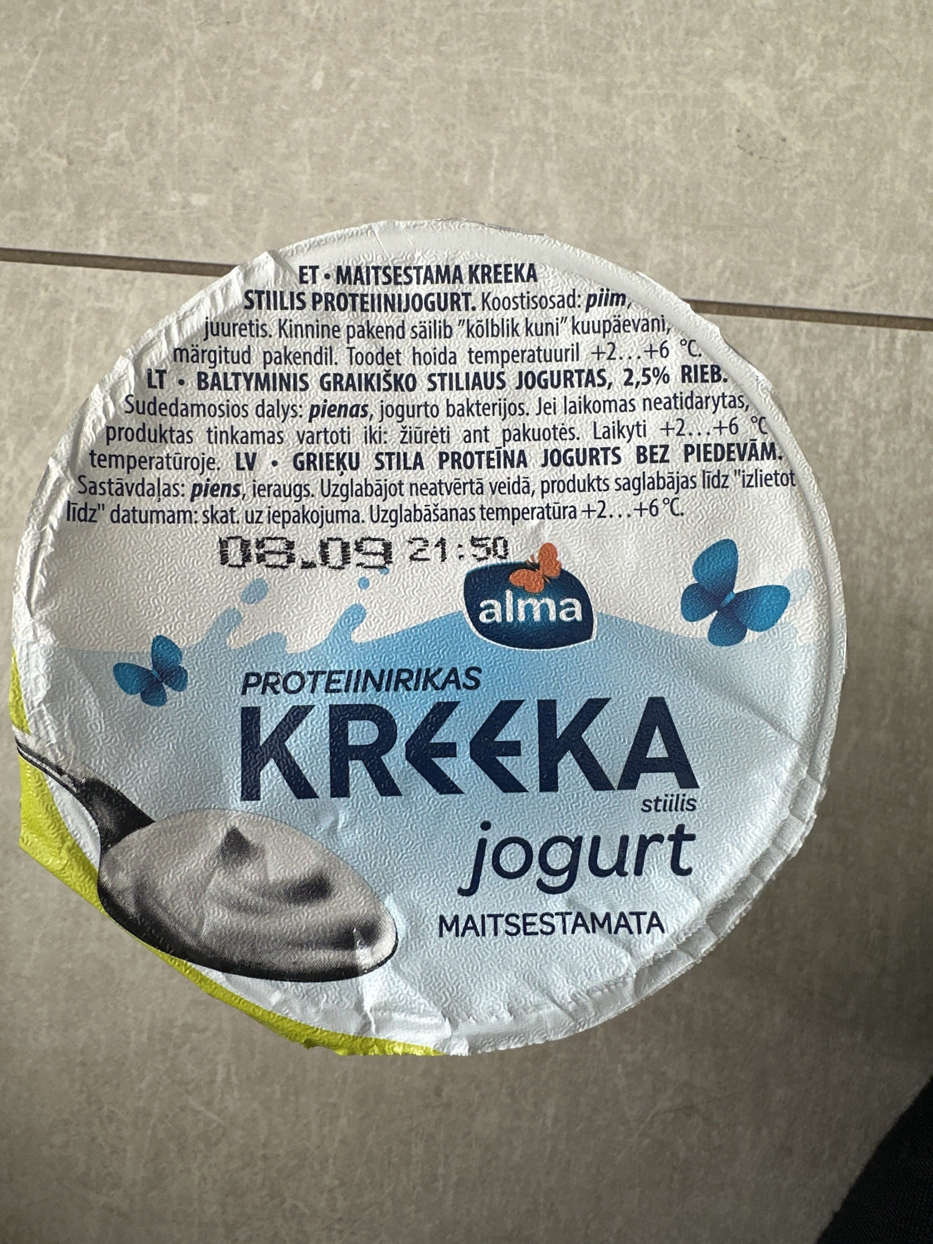 Alma Valgurikas Kreeka Jogurt packshot