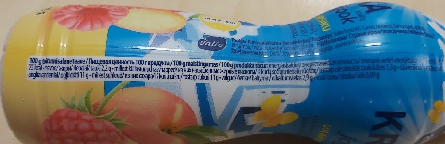 alma Kreeka Stiilis Jogurtijook Vaarika Virsiku packshot