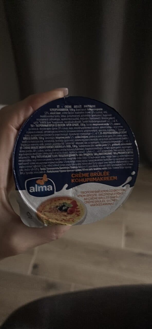 alma Crème Brûlée Kohupiimakreem packshot