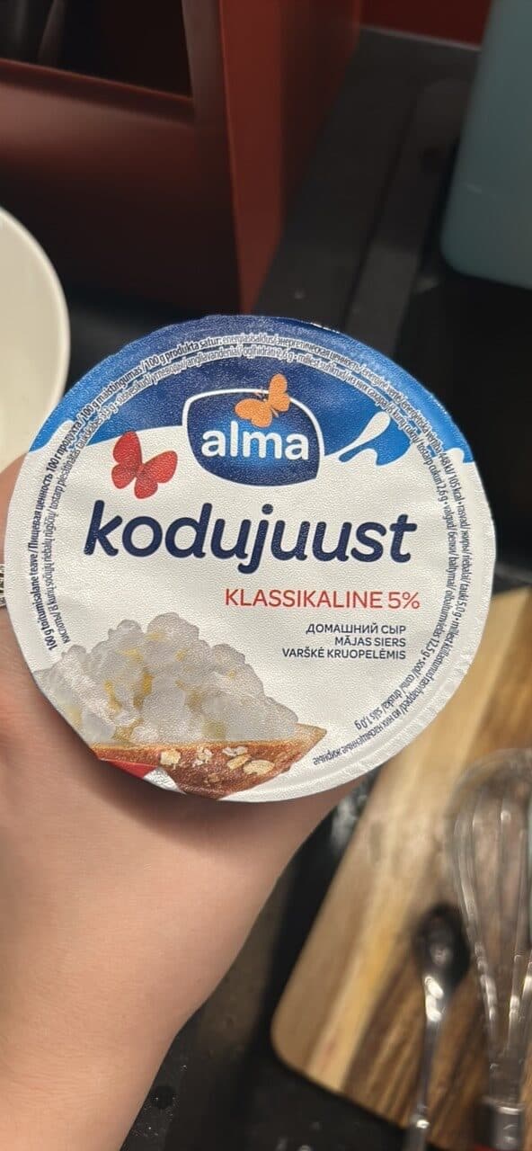 Alma Kodujuust klassikaline 5% packshot