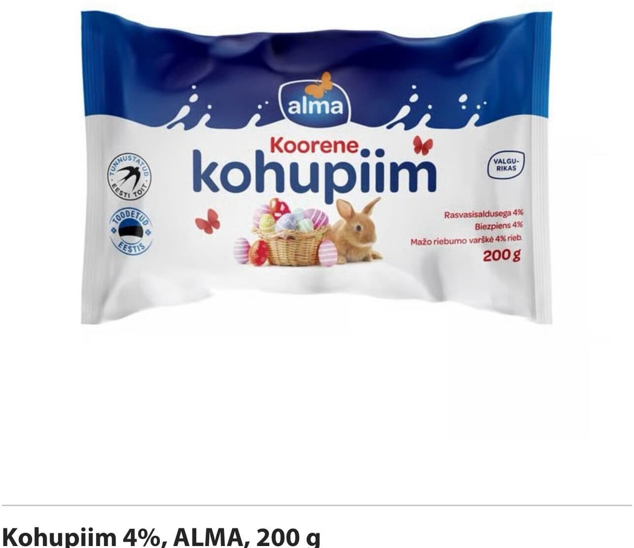 Alma Koorene Kohupiim packshot