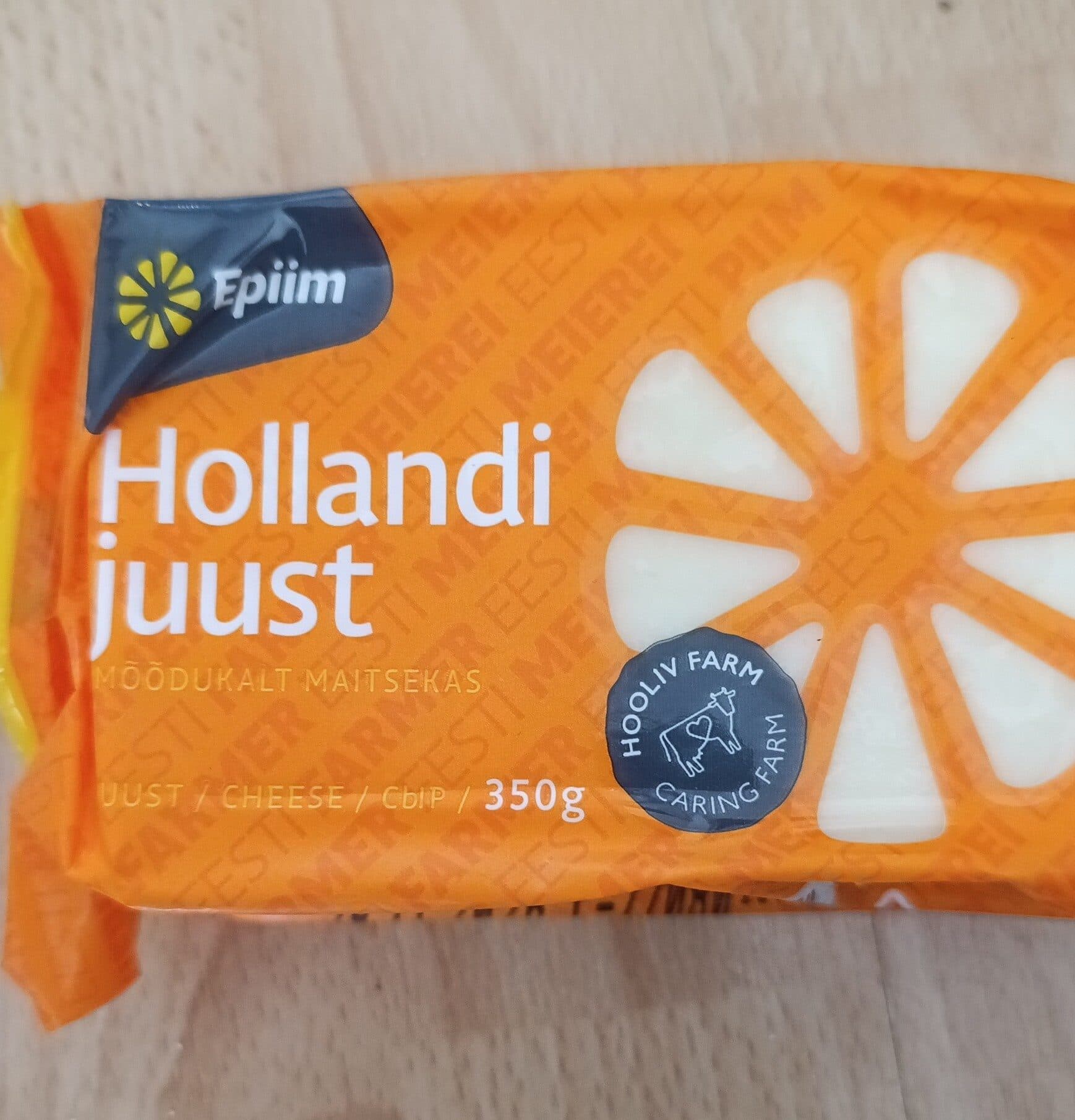 E-piim Hollandi juust packshot