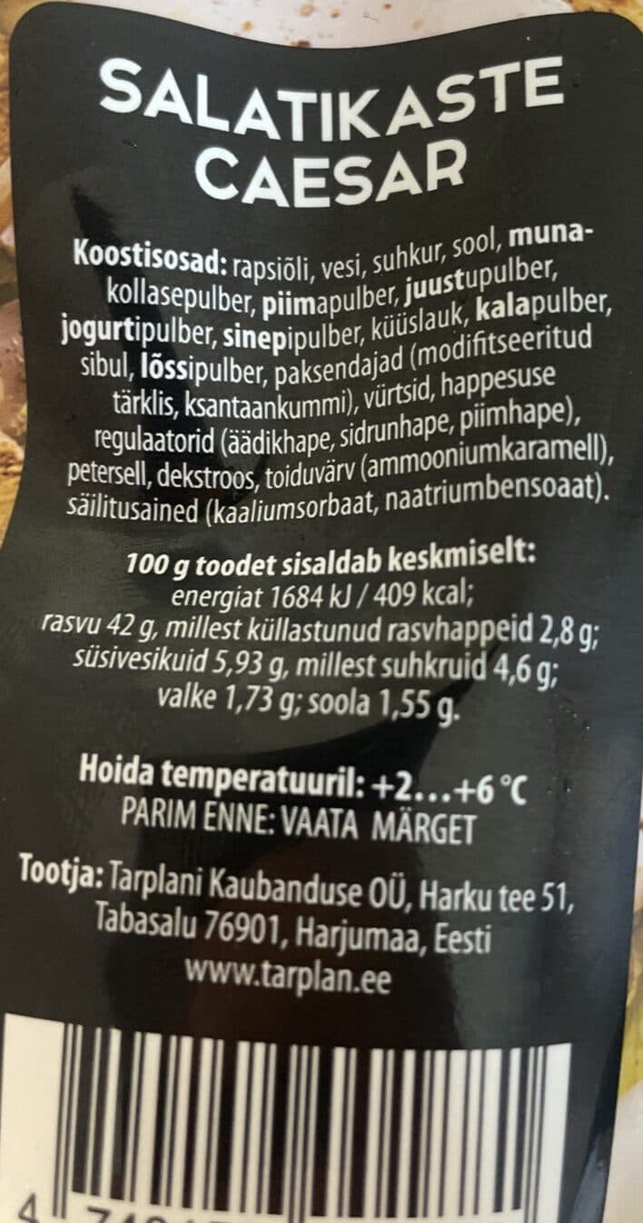 Tarplan Salatikaste Caesar packshot