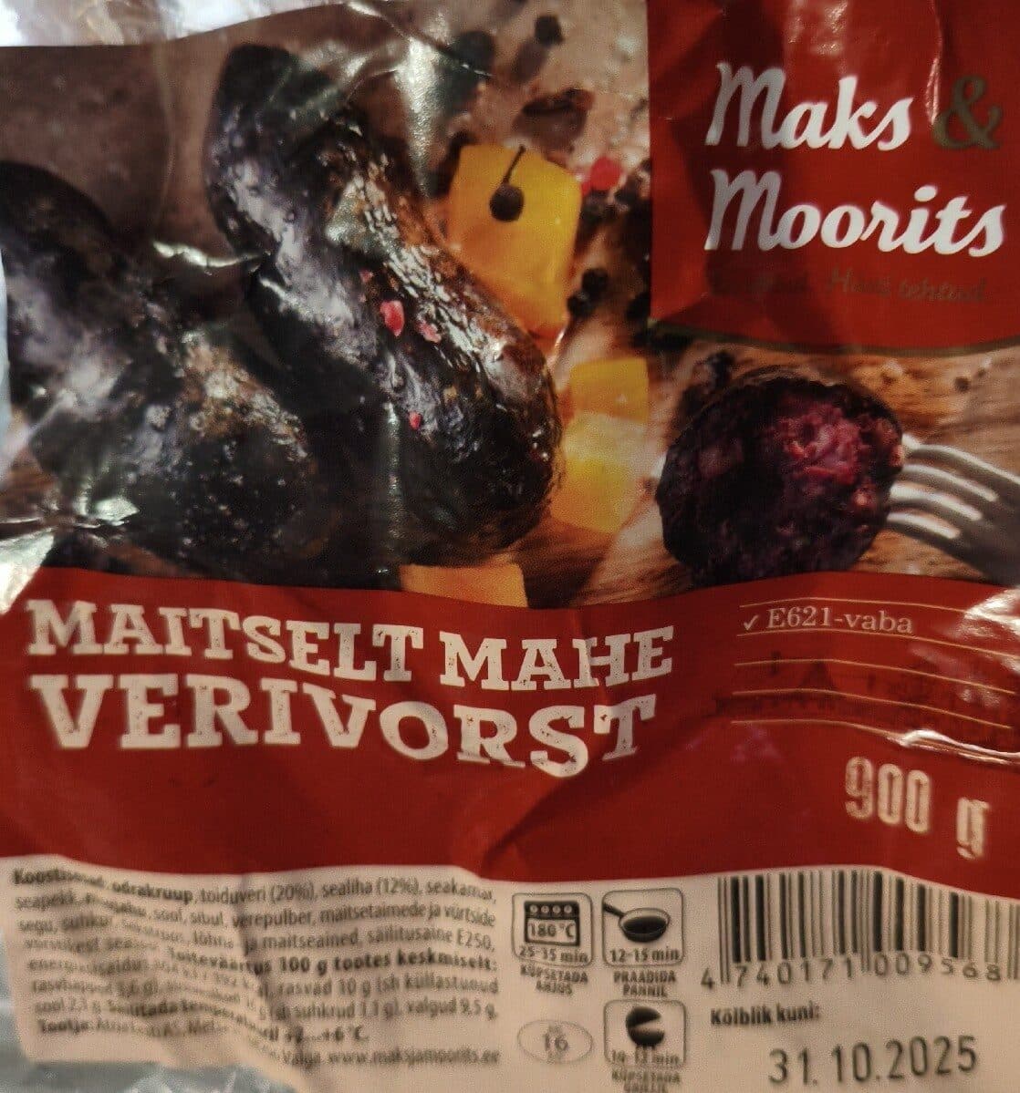 Maks & Moorits Maitselt mahe verivorst packshot